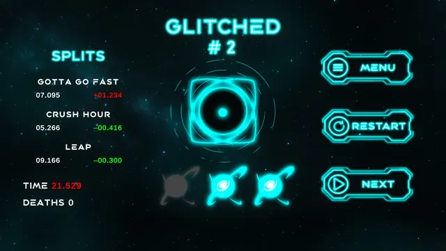 A level complete: splits and best run
